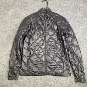 Montbell Women Black Diamond Quilted Goose Down Jacket Full Zip Small 2301132